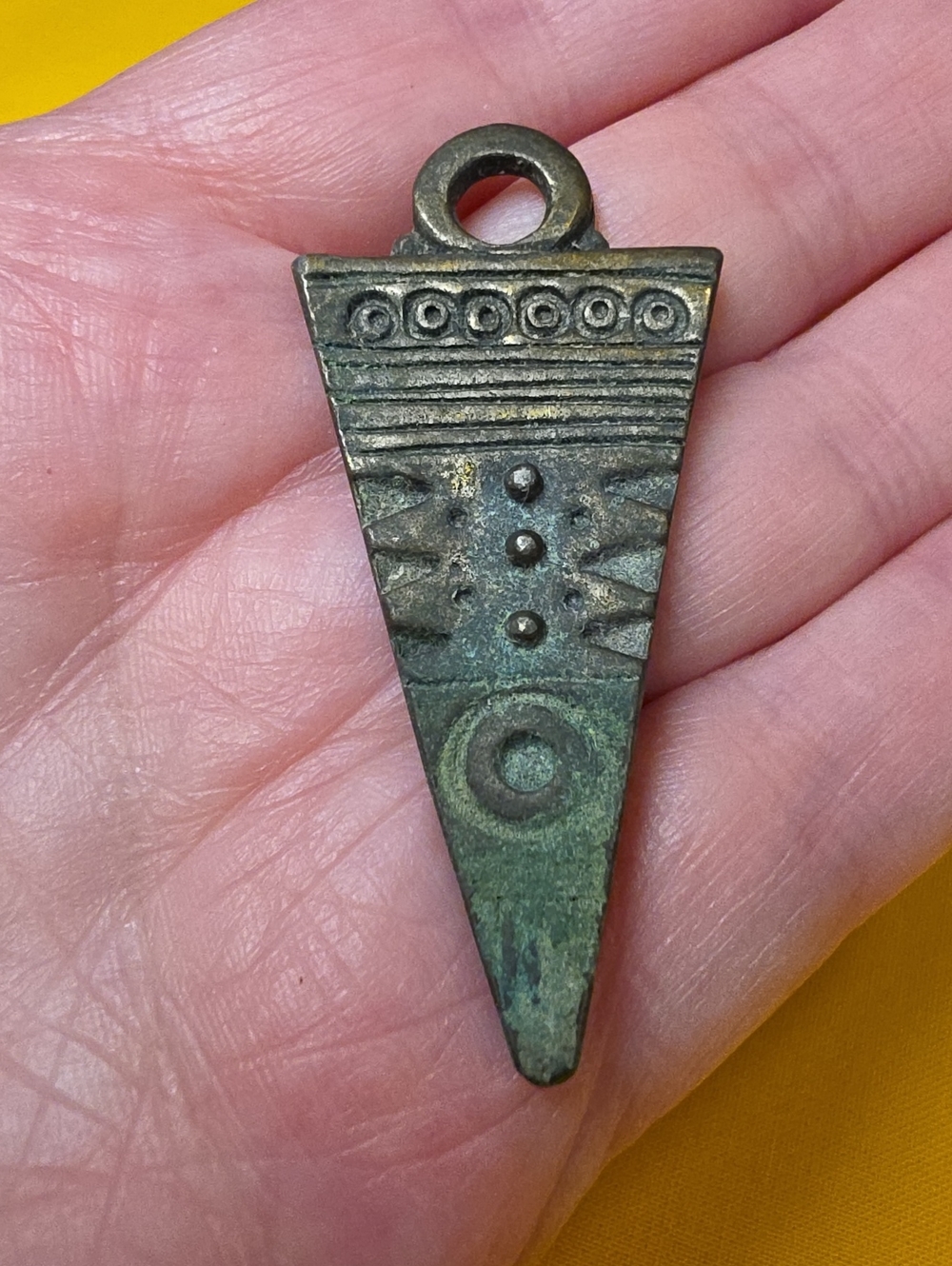 Vintage 1980s Triangle Abstract Pendant ▪︎  Designed by Lonnie Lovness